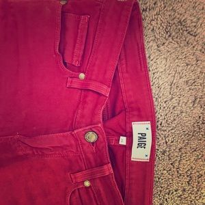 Paige Red Jeans